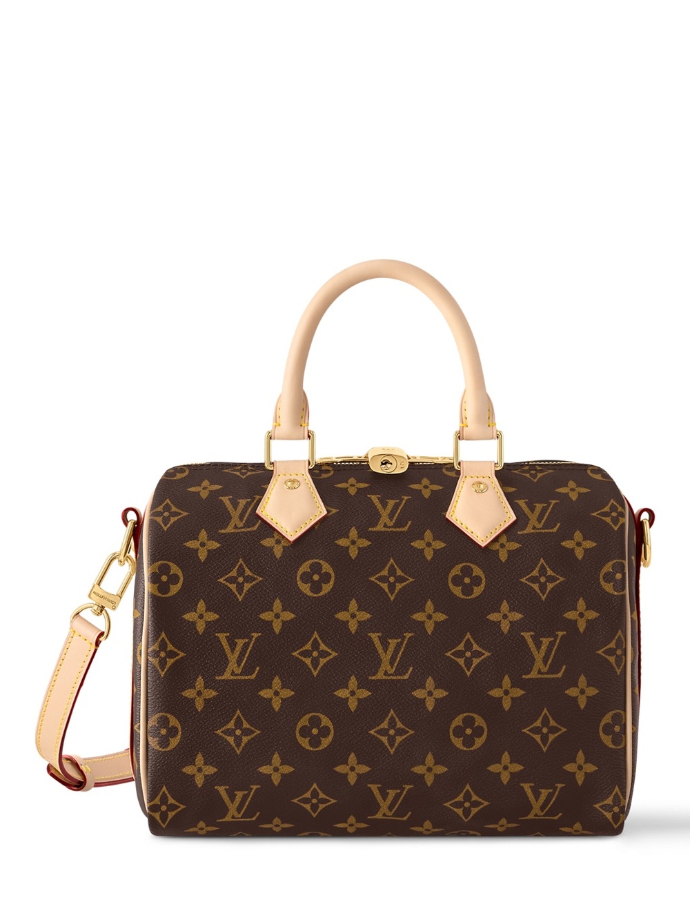 Louis Vuitton Monogram Canvas Satchel with Natural Leather Trim